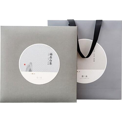 Xin Jia Yi Packaging Rectangle Paper Puer Tea Cake Chinese Flower Tea Red Big Cardboard Tube Cosmetic Storage Exquisite Gift