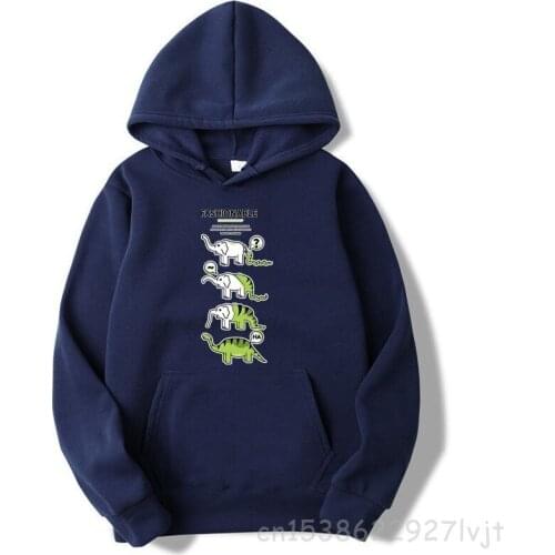 Hooded Pullover Fashion Brand Hoodies Casual Funny Snake Swallowing Elephant Print Hoodies Sweatshirts Tops Hoodies Men