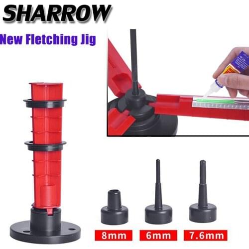 1Set Archery Fletching Jig Arrow DIY Feather Stick Tool Adjustable Fletching Jig Stick Bonding Adhere Vane Make Accessory