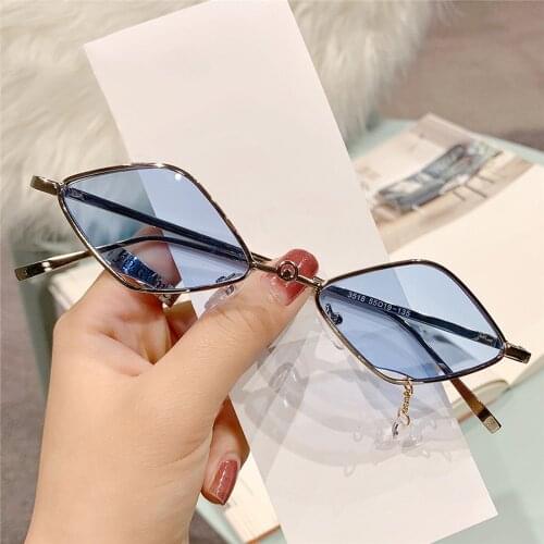 Small Frame Personality Shades Prismatic Sunglasses Women Brand Designer Vintage Fashion Metale Sun Glasses Female Oculos De Sol