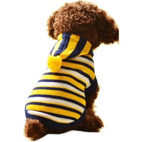 Dog Sweater tricolor stripes two-legged and stripes Hoodie Wool Blend Pet Knitwear for Home Pet Sweater Dog hoodie 2021