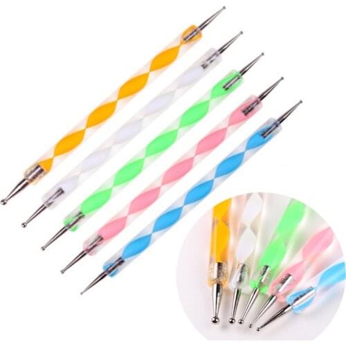 Point Drill Creasing Pen Spiral Double Head Clay Sculpting Tool Embossing Pattern DIY Ball Styluses Tools Pottery Ceramics