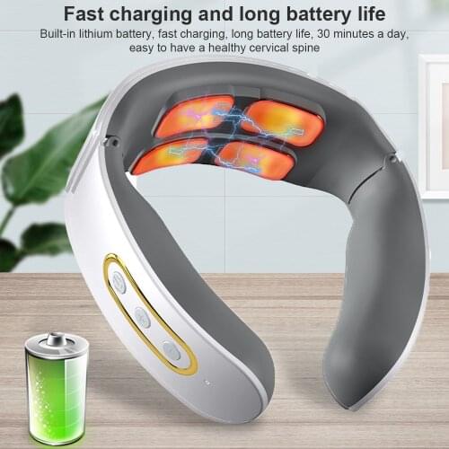 USB Smart Electric Neck Massager Relief Shoulder And Neck Pain Massager Electric pulse Health Care Magnetic Therapy Massage