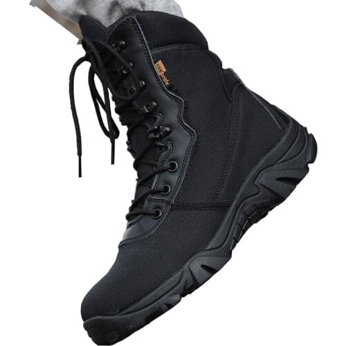 Military Boots Men Winter Autumn Army Shoes Tactical Combat Motorcycle Boots Chaussure Homme Work Shoes Leather Snow Boots Mens