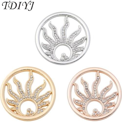 TDIYJ High Quality Alloy Plated My Coin Disc 33mm for Inchangeable DIY Coin Frame Locket Necklace as Women Jewelry Gift 6pcs/lot