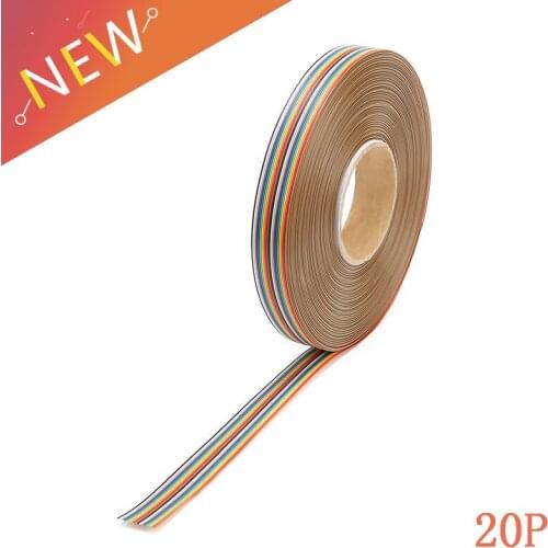 1M 1.27mm 20P Rainbow Flat Line Support Wire Soldered Cable Connector Wire