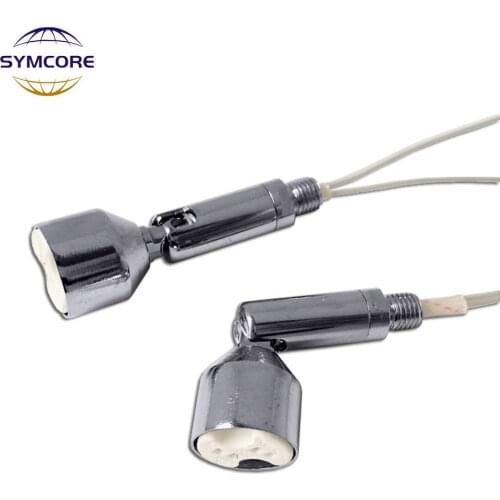 2pcs G5.3 lamp holder G4 MR11 MR16 ceramic lamp holder long line 2m glass showcase cabinet wardrobe spotlight lamp holder