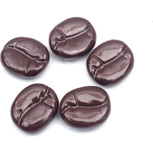 20pcs Coffee BeansChololates Resin Crafts Christmas Decoration Flatback Cabochon Embellishment For Scrapbook DIY Accessoris