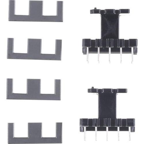 5 Sets EE25 5+5pin Transformer Bobbin PC40 Ferrite Core Vertical