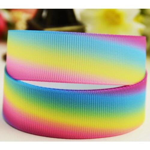 7/8'' 22mm,1" 25mm,1-1/2" 38mm,3" 75mm Ruban satin Gradient Cartoon printed Grosgrain Ribbon party decoration 10 Yards X-02840