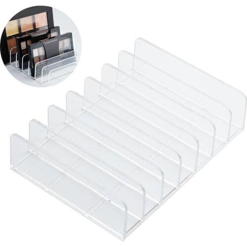 7 Grids Eyeshadow Palette Organizer Powder Concealer Storage Box Makeup Tools Holder Compartment Plastic Desktop Storage
