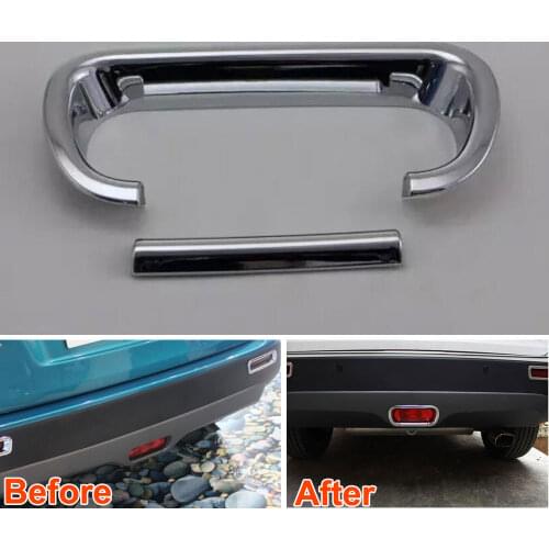 Car styling ABS Rear Brake Lamp Shade Fog Light Case Cover Trim Sticker Surround Protector Exterior Decoration for Vitara 2015