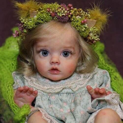 Hoomai Flo Mini Vinyl 12 Inches Reborn Baby Doll Lifelike Unpainted Unfinished Parts DIY Blank Kit Toys For Girl Gift LoL