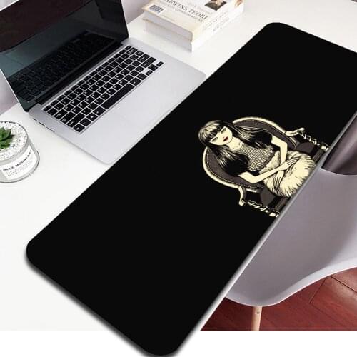 Junji Ito Laptop Gaming Mice Mousepad Free Shipping Large Mouse Pad Keyboards Mat Anime Mouse Pad Pc Gamer 40X90cm Mausepad
