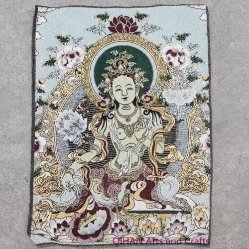 Bodhisattva Buddha Buddha Manjushpur Satangka brocade embroidered portrait silk embroidered portrait hanging murals