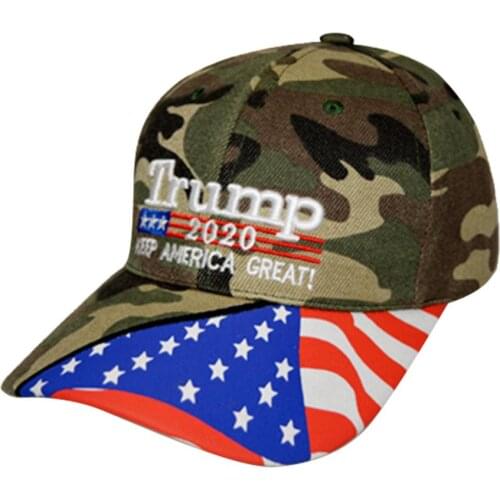 2020 Donald Trump Keep America Great Trump Caps Hats Embroidery USA Flag Camouflage Baseball Cap