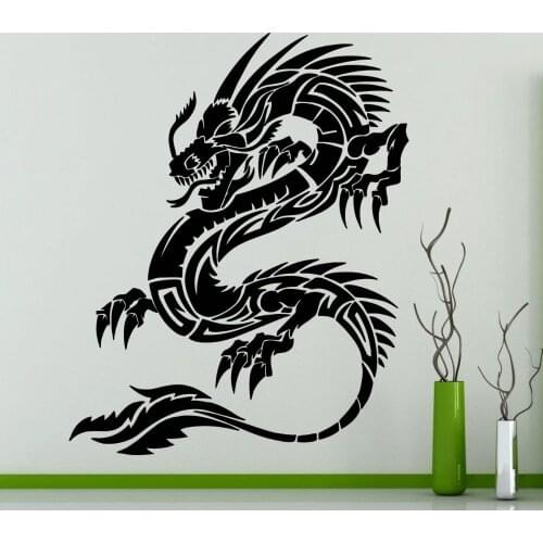 Chinese Style Dragon Tribal Wall Decal Animal Vinyl Sticker Home Art Decoration Bedroom Living House Wall PVC Stickers NY-311
