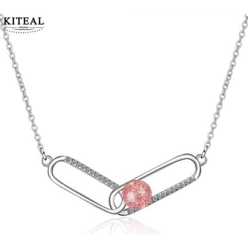KITEAL 925 Hot New silver plated Perfume women pendant paper clip 40cm+3,5cm multi-layer necklaces wedding decoration