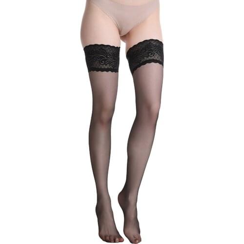 New Arrival Women Sheer Sexy Stockings Lace Top Thigh High Stockings Over The Knee Socks Nightclubs Pantyhose