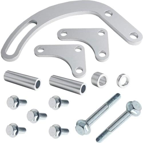 Power Steering Pump Bracket V-Belt Slotted Adjustable LWP 305 327 383 for Chevy 350 Small Block Long Water Pump 551522