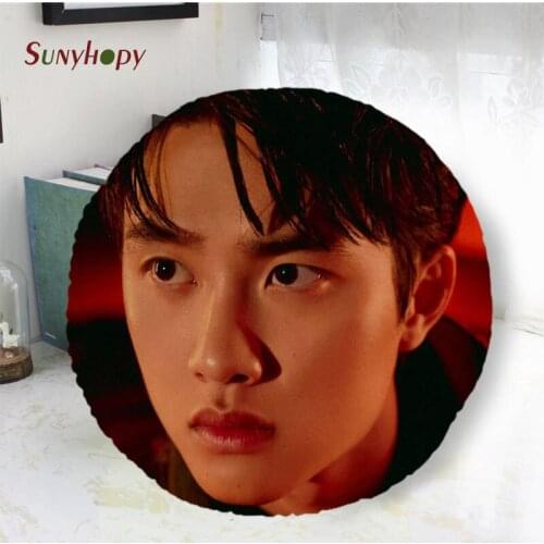 D.O Round Decorative Cushion Cover Home Decor Peach Skin Pillowcase For Sofa 40cm50cm60cm In Diameter-WJY