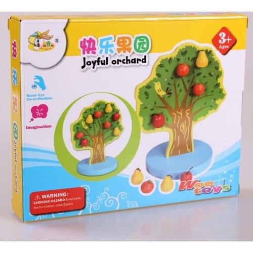 Montessori Young music magnetic apple tree early childhood education educational wooden toys happy orchard factory wholesale