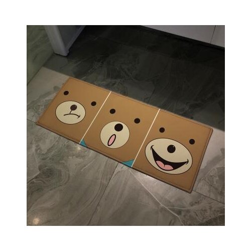 Cute cartoon animal printed carpet mat non slip door rug chlidren room carpet foot pad indoor