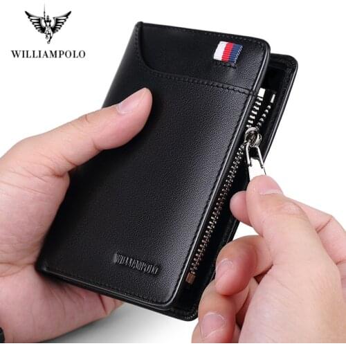 Wallet Men Fashion zipper Mens Wallet small short Credit Card Holder for male Business mini man purse with coin pocket