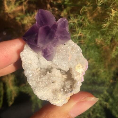442g Natural Uruguay Dream Amethyst Quartz Crystal Cluster stand (only 1pcs ​The pictured is the exact one you will receive)