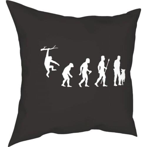 Evolution Of Man Dog Throw Pillow Cover Polyester Throw Pillow Custom Pillowcover Home Decor