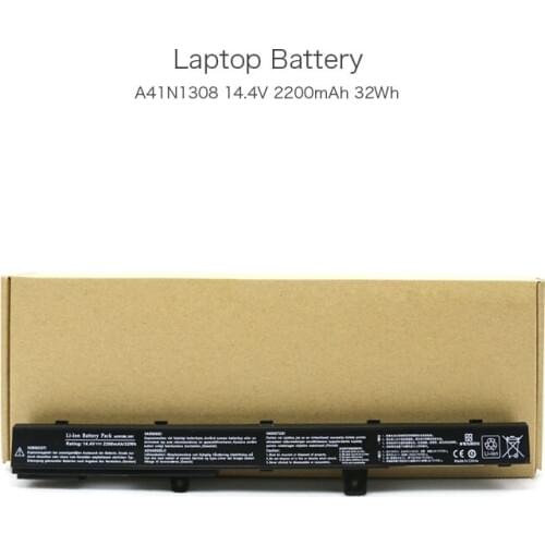 New 14.4V 2200mAh 32Wh A41N1308 Laptop Battery for Asus X551 X551C X451 X451CA Series