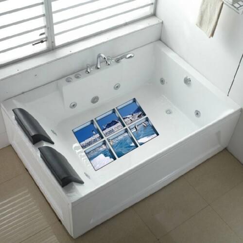 New Arrival Non-Slip Bathtub Sticker Ocean Pattern 3D Anti Slip Waterproof Bathtub Sticker Tub Bathroom Decal PVC Home Decor