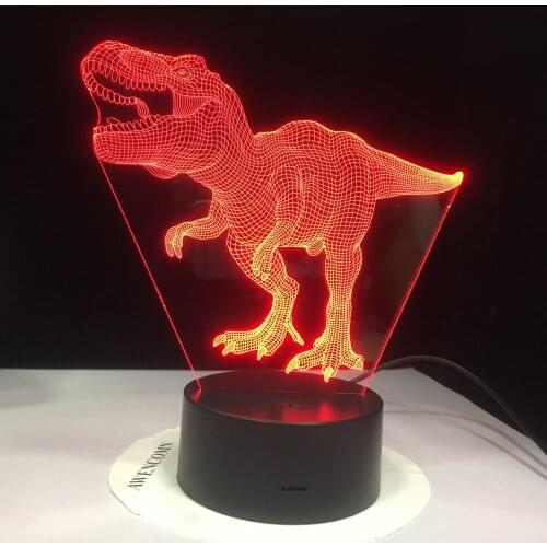 New Dinosaur Jurassic World Triceratops 3D LED Night Light Desk Sleep Lamp Creative Kids Toy Bedroom Home Decor Christmas Gift
