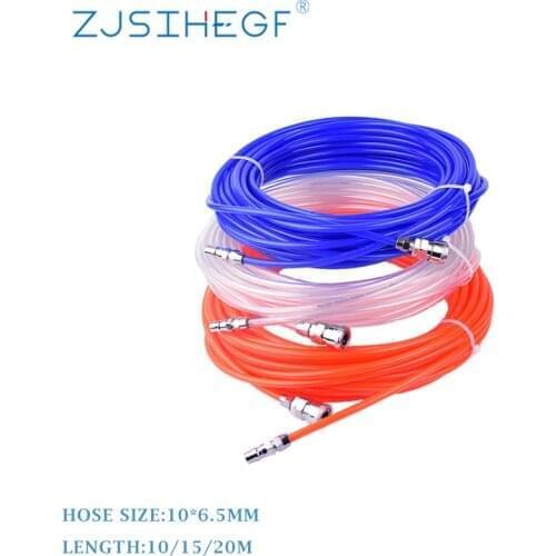 12*8mm Pneumatic Pipe With Connector Air Tube High Pressure Flexible PE Pipe Air Compressor Hose