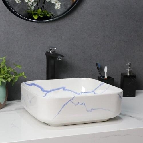 Light luxury marble ceramic tabletop basin art basin wash basin washbasin washbasin toilet washbasin