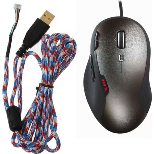 Umbrella Rope Mouse Cables Soft Durable Wire for logitech G500 G500S Mouse