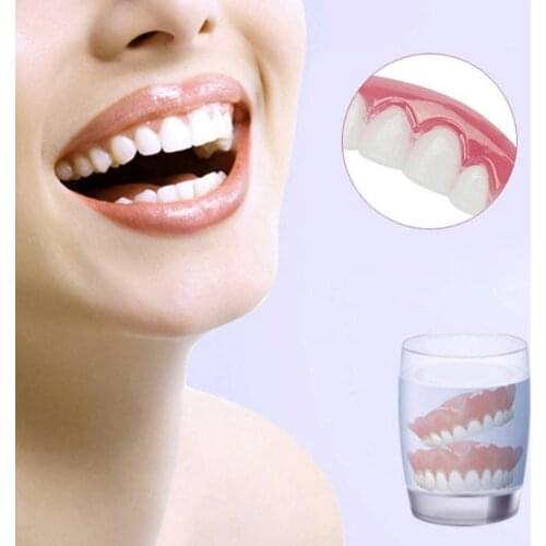 1pcs Teeth Whitening Perfect Smile Comfort Fit Teeth Tooth All Top One Set Artificial Size Denture Cosmetic Fits Veneer Sil W0W6
