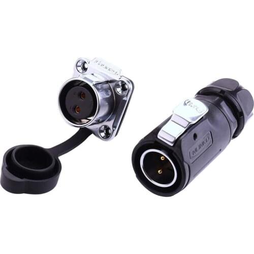 2Pin Connector, Male Plug & Female Panel Mount Socket Waterproof IP67 Fit for Furrion RV Solar Port, Grand Design, Forrest River