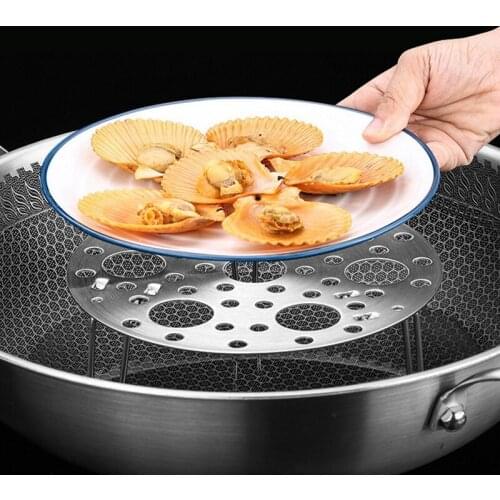 2PCS Stainless Steel Steamer Rack Foldable Metal Steamer Stand Steaming Rack For Eggs Cooking Tools Accessories