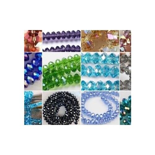 4mm 1000pcs/lot loose strand Mixed white black Faceted Rondelle Glass Crystal Beads curtains Bracelet jewelry DIY accessory g43