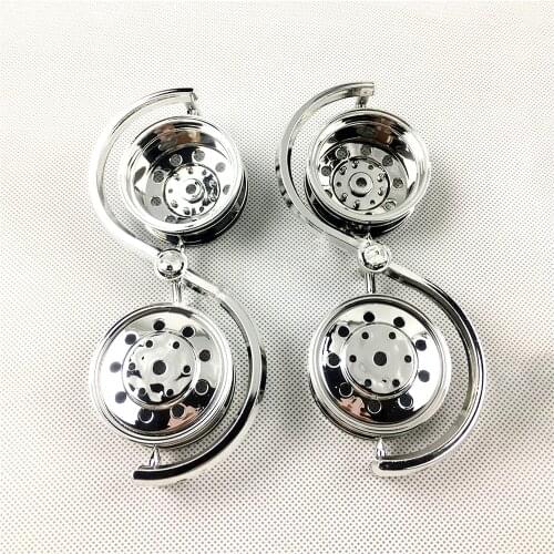4PCS Wheel Hubs Electroplated Plastic Wheel Rims for 1/14 TAMIYA RC Truck Tractor Spare Parts Accessories