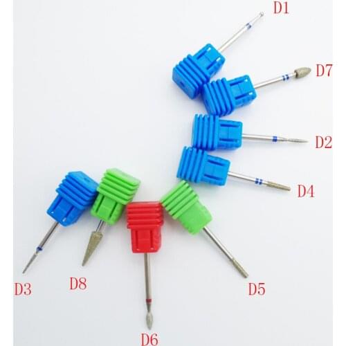 8 Type Diamond Nail File Drill Bit Milling Cutter Manicure Electric Nail Machine Drill Women Nail Accessories 1PC