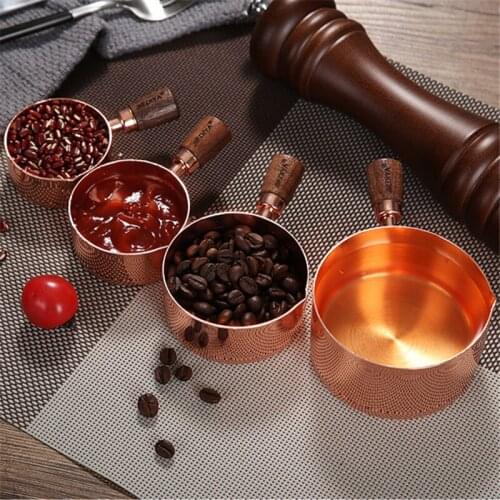Stainless Steel Seasoning Cup Wooden Handle Black Pepper Tomato Steak Sauce Cup Coffee Mini Milk Cup Salad Small Bowl Tableware