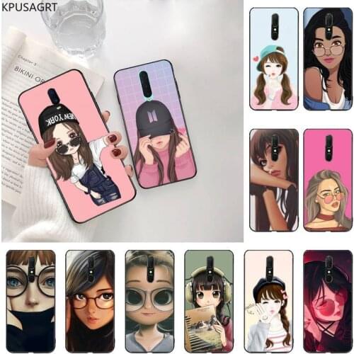 Anime art girl Soft Phone Case Cover For Oppo A5 A9 2020 Reno2 z Renoace 3pro A73S A71 F11