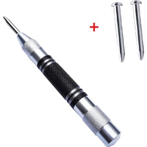 For Wood Plastic Stone Spring Loaded Center Hole Punch 1PC Universal Woodwork Tools Adjustable Tension DIY Cobalt Drill Bit Set