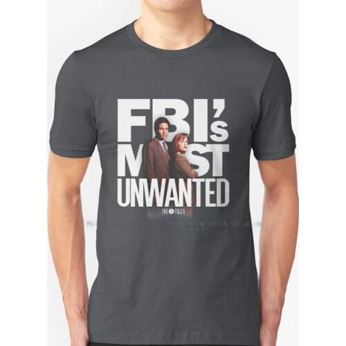 Fbis Most Unwanted T Shirt 100% Pure Cotton Fbi The X Files Dana Scully Fox Mulder David Duchovny Gillian Anderson Creative