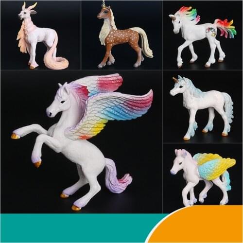 Simulation Western Mythology Unicorn Elf Pegasus Hand-made Collectibles Childrens Friends Play Birthday Gifts