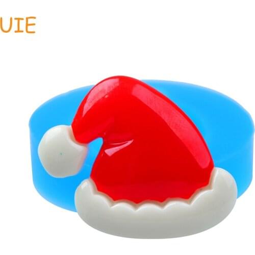 JYL191U 25.7mm Christmas Hat Flexible Silicone Mold - Christmas Cookie Candy Chocolate Mold - Resin Molds, Fondant Craft, Icing