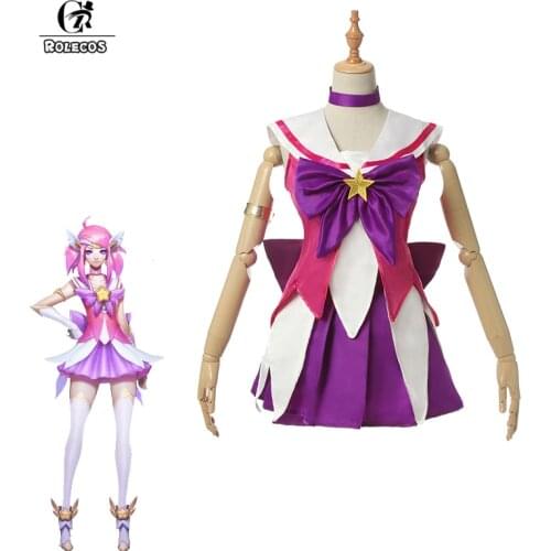 ROLECOS LOL Lux Cosplay Costume The Lady Of Luminosity Magical Girl Cosplay Game Women Costume