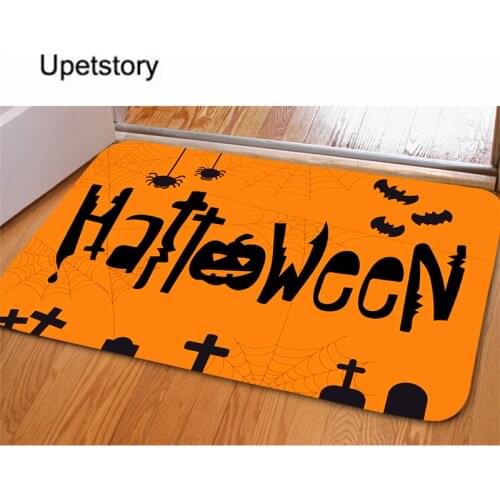 Upetstory Livingroom/Hallway Soft Doormat Colorful Halloween Floor Door Mat for Kitchen/Bathroom Home Decor Indoor Non-slip Rug